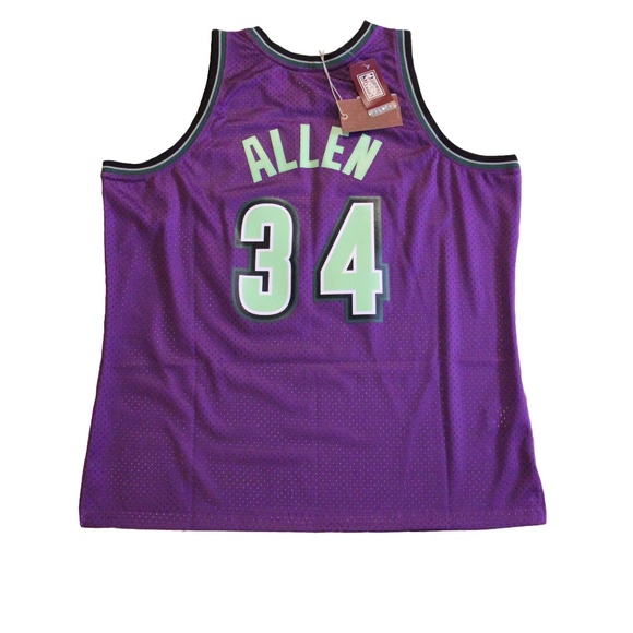 Mitchell & Ness Ray Allen Black 1996/97 Milwaukee Bucks NBA Jersey - Picture 2 of 3